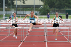 Women and Girls hurdles, 2021 North Eastern Track and Field Champs., Middesbrough. Photo: David T. Hewitson/Sports for All Pics